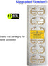 Shower Curtain Hooks Rings for Bathroom, 12PCS Stainless Steel Metal Rust Resistant Double Curtain Hooks (Gold)