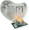 Her Smile Inspirational Poem, Candle and Photo Holder Glass Memorial Plaque