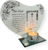 Her Smile Inspirational Poem, Candle and Photo Holder Glass Memorial Plaque