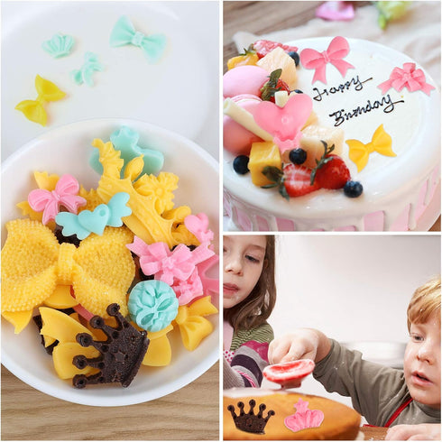 Bow Silicone Fondant Mold Crown Chocolate Candy Mold for Cupcake Top Decoration, DIY Craft Items