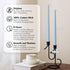 pickood 10-Inch Set 12 New Burning Formula Unscented Dripless Taper Candles of - Baby Blue, for Wedding, Dinner