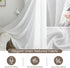 Melodieux White Semi Sheer Curtains, 63 Inch Length for Bedroom Living Room, 2 Panels, Light Filtering Drapes