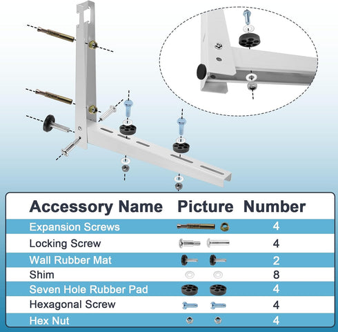 Cenipar Mini Split Mounting Bracket for 7000 Btu to 12000 Btu Mini Split Air Conditioner, Supports Up to 400 Lbs