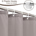 AooHome Shower Curtain Liner, Half Size 36x72 Inch, Solid with Hooks, Waterproof, Weighted Hem, Chocolate