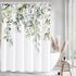 Tititex Sage Green Eucalyptus Shower Curtain, Watercolor Leaves Plant Design, 72x72 Inch with Hooks for Bathroom