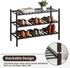 Furshus 3-Tier Closet, Shoe Rack, Bamboo Stackable Shoe Shelf Storage Organizer, Shoe Stand for Entryway and Hallway