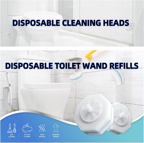 Generic 50 Count Toilet Wand Refills Compatible with Clorox Disposable Toilet Brush Heads for Most Toilet Brushes
