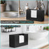 Countertop, Countertop Paper Towel Dispenser Wooden Bathroom Paper Towel Holder, Black Napkin Holder for Kitchen