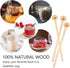 5.9inch 100 Count KTOJOY Wooden Coffee Stirrers with Round Ends, Disposable Stir Sticks for Coffee & Cocktails, Wooden