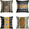 Set of 4 Throw Pillow Covers 20x20 Inch, African Tribal Mud Cloth Inspired Geometric Home Decor Pillowcase