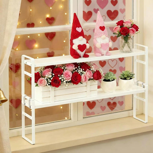 BrightRow 2 Pcs Expandable Window Sill Plant Shelf, 13.7 x 3.5 x 7.28
