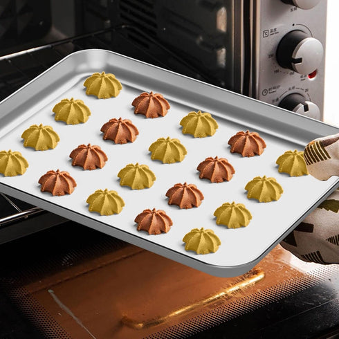 Baking Sheet with Rack Set - 2 Pans + 2 Racks, Wildone Stainless Steel Cookie Sheet with Cooling Rack