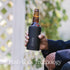BrueMate Hopsulator Bott'l Insulated Bottle Cooler for Standard 12oz Glass Bottles, Glitter White