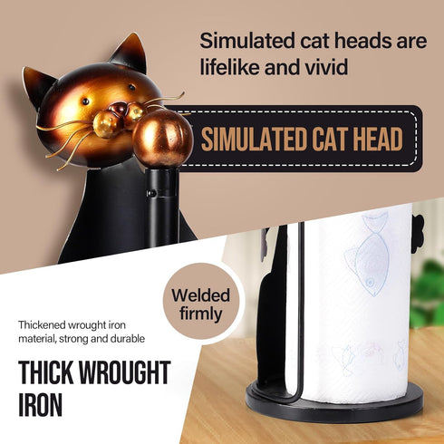 Countertop, Cat Paper Towel Holder Farmhouse Paper Towel Holder Stand for Kitchen Roll Organize,Paper Towel Holder