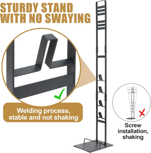 BRIGHTSHOW Metal Storage Bracket Stand for Dyson Vacuum, Stable Docking Station Accessories Holder for V15 V11 V10 V8