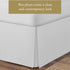 Luxury Hotel Tailored Bed Skirt, Box Pleats, Twin Size, 14 Inch Drop, White