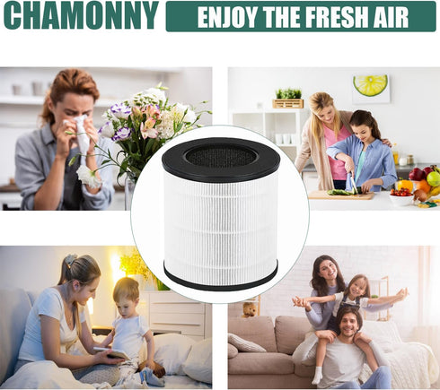 B-D02U Filter Replacement for VEWIOR B-D02U Air Purifier and MOO-KA B-D02L, 3-in-1 H13 True HEPA Filter