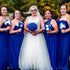 Artificial Flowers 25pcs Royal Blue Foam Fake Roses with Stems for DIY Wedding Bouquets