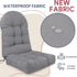 44x19x4in Adirondack Chair Cushion,Outdoor Waterproof Rocking Chair Cushion Gray Non-Slip High Back Patio Chair