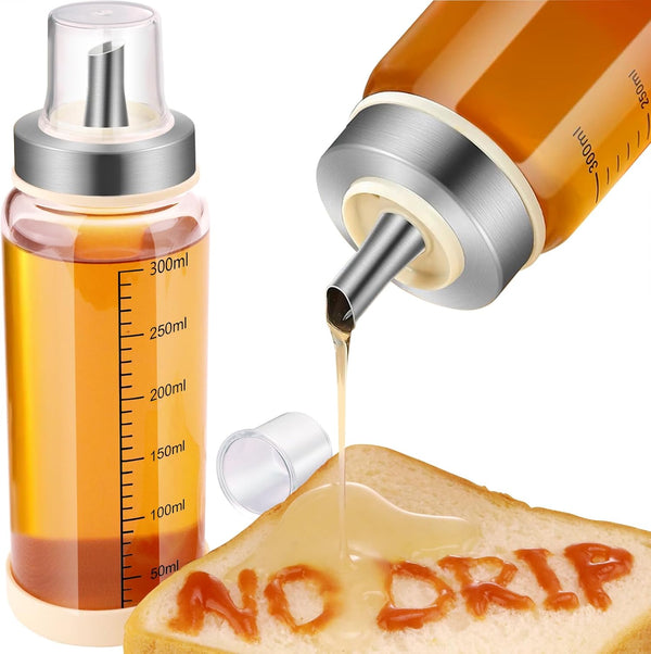 Matifaner Honey Dispenser No Drip, Maple Syrup Dispenser, Olecranon design, automatic refluxHoney Jar