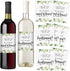 Printed Party Bridesmaid Proposal Wine Bottle Label Gift, Greenery, Set of 8