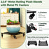 13.6 Large Metal Square Plant Caddy with Wheels Iron Wrought Rolling Plant Stand with Casters Heavy-duty Plant Dolly