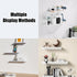 30cm, 2 Pack, HNVNER White Adhesive Shower Caddy Floating Bathroom Shelves for Wall Metal Bathroom Wall Shower Shelves