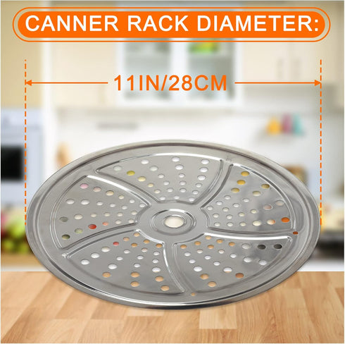 2Pack Canner Rack for Pressure Canner, 11-Inch Stainless Steel Pressure Cooker Rack, Compatible with Presto,