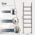 6-Tier 5.7FT(66.5'') Acacia Wood Blanket Ladder, Blanket Quilt Towel Holder Rack Decorative Ladder Wooden, Easy