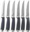 Core Kitchen Set of 6 Essential Grip Steak Knives - Black