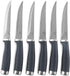 Core Kitchen Set of 6 Essential Grip Steak Knives - Black