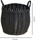 Isidore Round Resin Woven Basket with Handles - Multi-Purpose Organizer for Storage, Laundry, 13" x 13" x 13"