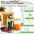 AISIPRIN Airtight Glass Jar with Lid - Glass Storage Containers with Screw On Bamboo Lids, 5Pcs Set