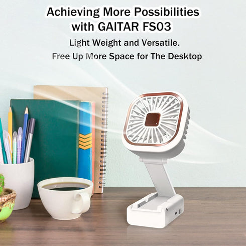 Handheld Mini Fan, 3 IN 1 Small Portable USB Rechargeable Folding Fan with Strong Airflow, Multi-Functional (4 Colors)