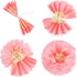 Gejoy 12 Pieces Pink Paper Flowers Tissue Pom Poms for Wedding Backdrop, Baby Shower, Birthday