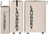 92L Large Laundry Hamper with Leather Handle,Standable Laundry Basket with Wheels ,Large Hamper,Rolling Laundry Basket
