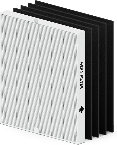 AP-1512HH Filter Set Replacement for Coway Airmega AP-1512HH Air Purifiers, 1 True HEPA and 4 Carbon Pre-Filters
