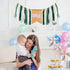Q&High Life 1st Wild Safari Jungle Highchair Banner for Birthday Decorations - Dark Green Burlap Banner with Adjustable
