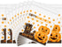 Boao 100 Pieces Clear Halloween Treat Bags, Self Adhesive Candy Bags Bulk Pumpkin Cellophane Plastic Cookie Pouch for