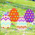 4-Pack 18x24.5 Fun Express Jumbo Easter Eggs Yard Signs - Large Outdoor Easter Decorations with Stakes |