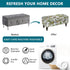 13) KRFOONN Rectangle Ottoman Covers Stretch Folding Storage Ottoman Bench Cover Printed Storage Footstool Covers