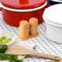 Salt and Pepper Shakers Set with Base Rack, Bamboo Wooden Shaker for Kitchen Counter or Table, Farmhouse Decorations
