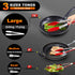 Walfos Kitchen Tongs, 7" 9" and 12" Heat Resistant Cooking Tongs, Stainless Steel and BPA Free Silicone Tips, Set of 3