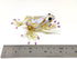 Frog Miniature Figurines 3" Color Glass Art Collectible Gift Decorate (Yellow Purple)