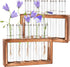 Tigvio 2pcs Desktop Glass Plant Propagation Station with 10 Test Tubes in Wooden