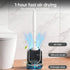 2 Pack Set Lefree Silicone Toilet Brush,Rubber Toilet Bowl Brush and Holder with Ventilated Holder, Toilet Cleaner