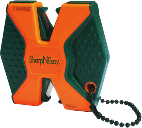 AccuSharp 2-Step Knife Sharpener, Coarse and Fine Rods, Hones & Restores Kitchen Knives, Keychain Pull Through, Blaze