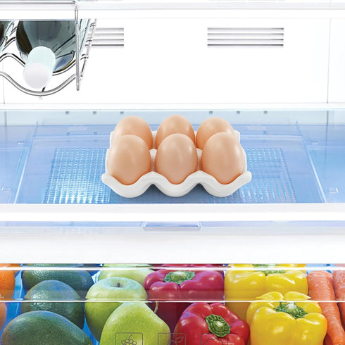4 Pack 24 Countertop DEAYOU Cups Egg Tray Holders, Porcelain Egg Container for Fridge, Ceramic Eggs Keeper Storage