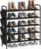 SUOERNUO Shoe Rack Storage Organizer 5 Tier Free Standing Metal Shoe Shelf