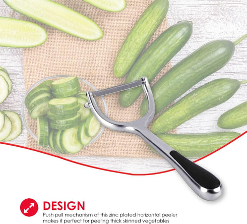 Home Basic Horizontal Zinc Veg Peeler